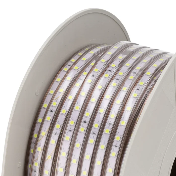 HO Tira LED 220V 60 LEDs/M 500W 42.000Lm 50m SMD5050 IP65 Blanco Cálido - Rollo 50 Metros [HO-220-60-50MY]