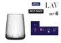 LAV Set de 6 vasos Perla 475cc