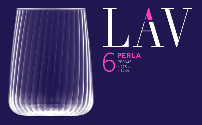 LAV Set de 6 vasos Perla 475cc