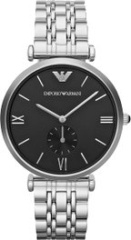 Armani AR1676 Unisex con Correa de Acero Inoxidable Gris