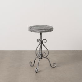 Mesita Gris Metal 36 X 36 X 61 cm