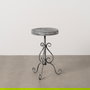 Mesita Gris Metal 36 X 36 X 61 cm