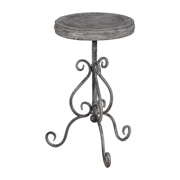 Mesita Gris Metal 36 X 36 X 61 cm