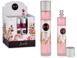 Acorde Ambientador Spray con Fragancia de Rosas, 100 ml, Color Rosa, Dimensiones 3.8 x 18.8 x55 3.8 cm (Set de 24)