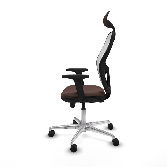 PIQUERAS Y CRESPO Silla de oficina Jorquera Marrón oscuro y Blanco