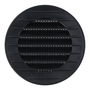 Edm Rejilla Ventilación Redonda Empotrable con Mosquitera ø70mm ABS Gris Antracita