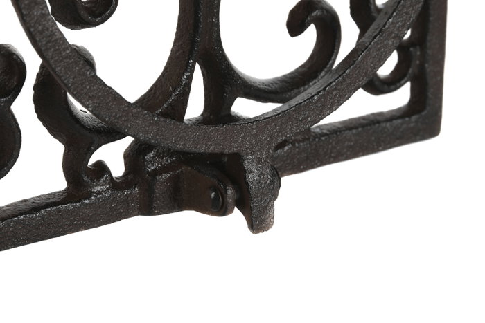 DKD Home Decor Soporte de Hierro Colado para Macetero de Pared Marrón Oscuro DKD Home Decor Soporte de Hierro Colado para Macetero de Pared Marrón Oscuro