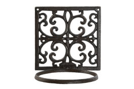 DKD Home Decor Soporte de Hierro Colado para Macetero de Pared Marrón Oscuro