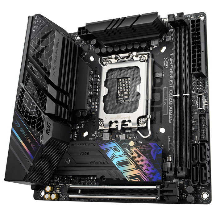 ASUS ROG STRIX B760-I Gaming WiFi - Placa Base Intel B760 (LGA 1700), DDR5, Mini-ITX, Wi-Fi 6E, Bluetooth 5.3, Dual M.2, 2.5 Gb Ethernet
