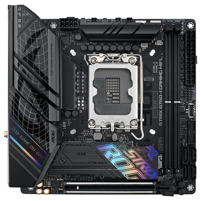 ASUS ROG STRIX B760-I Gaming WiFi - Placa Base Intel B760 (LGA 1700), DDR5, Mini-ITX, Wi-Fi 6E, Bluetooth 5.3, Dual M.2, 2.5 Gb Ethernet