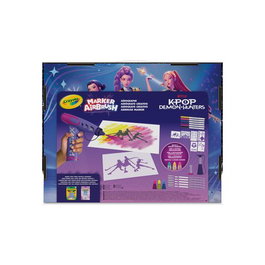 Crayola K-POP Demon Hunters Combo 2 en 1 Súper Aerógrafo + Laboratorio de Rotuladores