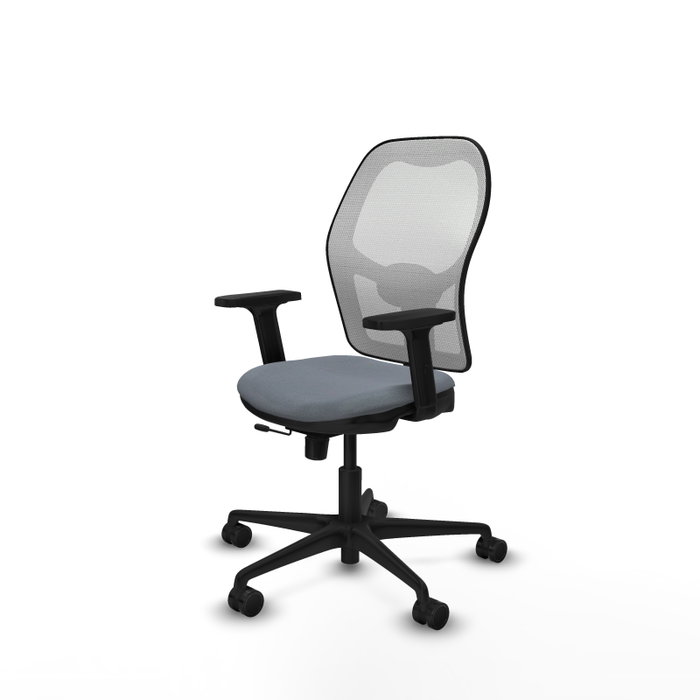 PIQUERAS Y CRESPO Silla de oficina Jorquera con mecanismo Sincro/Traslack, Gris y Blanco