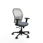PIQUERAS Y CRESPO Silla de oficina Jorquera con mecanismo Sincro/Traslack, Gris y Blanco