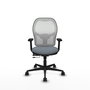 PIQUERAS Y CRESPO Silla de oficina Jorquera con mecanismo Sincro/Traslack, Gris y Blanco