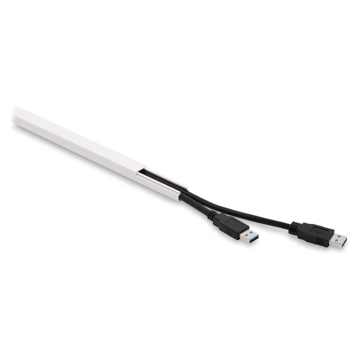 DeLOCK Canaleta para cables autoadhesiva con tapa deslizante 15 x 10 mm, 1 m, Pack de 5, Blanco DeLOCK Canaleta para cables autoadhesiva con tapa deslizante 15 x 10 mm, 1 m, Pack de 5, Blanco