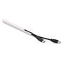 DeLOCK Canaleta para cables autoadhesiva con tapa deslizante 15 x 10 mm, 1 m, Pack de 5, Blanco
