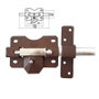 CAYS Cerrojo Modelo B2 Pintado con Llave de Serreta y Botón Interior