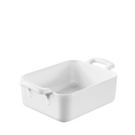 REVOL Belle Cuisine Cazoleta con Asas, Porcelana Blanca, 16x11 cm (Set de 4)