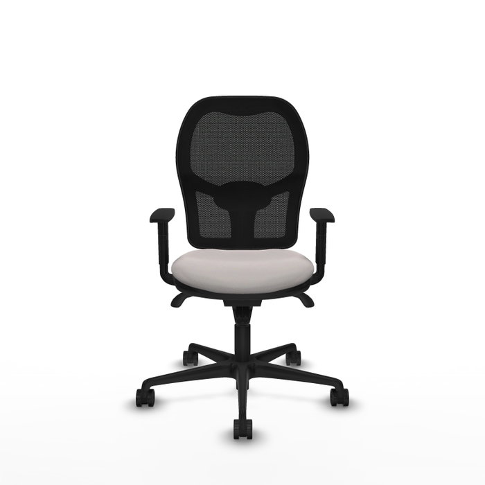 PIQUERAS Y CRESPO Silla de oficina Jorquera con mecanismo Sincro, asiento Blanco y malla Negro PIQUERAS Y CRESPO Silla de oficina Jorquera con mecanismo Sincro, asiento Blanco y malla Negro