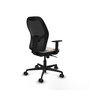PIQUERAS Y CRESPO Silla de oficina Jorquera con mecanismo Sincro, asiento Blanco y malla Negro