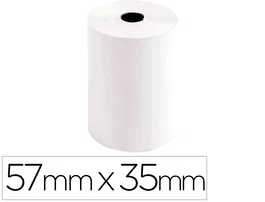 Exacompta Rollo de papel térmico para sumadora 57 mm x 35 mm, 10 unidades