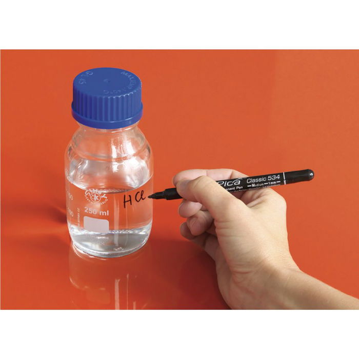 Pica Marcador permanente classic bala media negro para marcaje permanente en casi todo tipo de superficies tinta a base de alcohol Pica Marcador permanente classic bala media negro para marcaje permanente en casi todo tipo de superficies tinta a base de alcohol