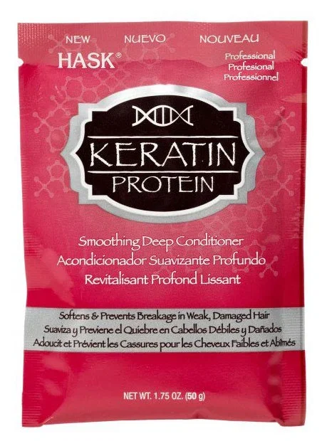 HASK Mascarilla Capilar Keratin Protein - Suaviza y Alisa, Repara Daños y Reduce el Frizz - Tratamiento Profundo con Keratina, Proteínas y Colágeno - 50 g HASK Mascarilla Capilar Keratin Protein - Suaviza y Alisa, Repara Daños y Reduce el Frizz - Tratamiento Profundo con Keratina, Proteínas y Colágeno - 50 g