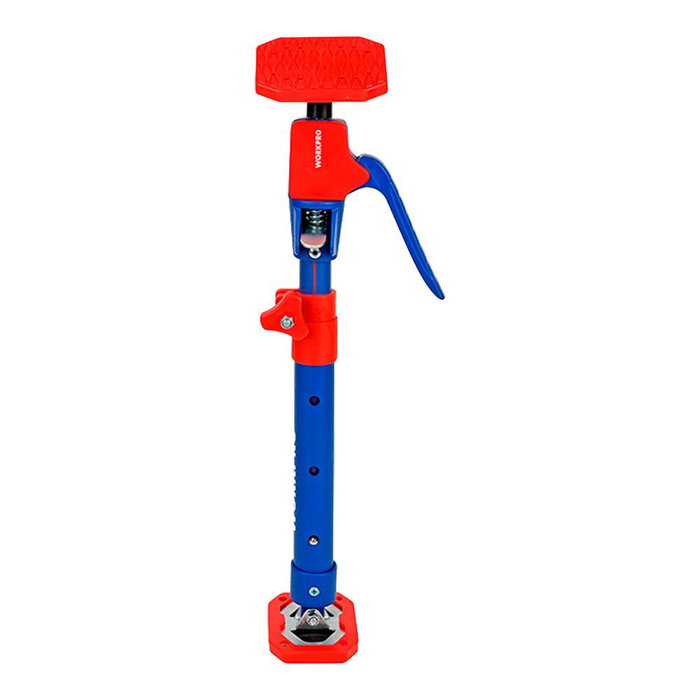 Workpro Puntales de Expansión Ligeros 2 uds, 137-290 cm, 2 Posiciones (90° 70kg / 45° 30kg), Tubo Acero, Almohadillas Antideslizantes, Incluye Bolsa de Transporte