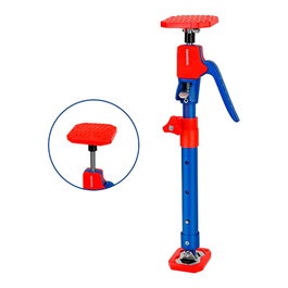 Workpro Puntales de Expansión Ligeros 2 uds, 137-290 cm, 2 Posiciones (90° 70kg / 45° 30kg), Tubo Acero, Almohadillas Antideslizantes, Incluye Bolsa de Transporte