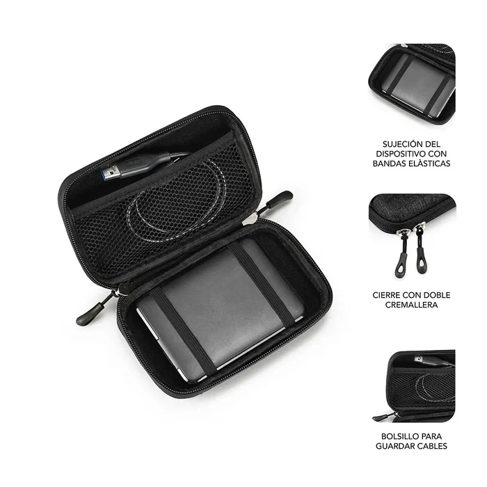 Subblim HDD Business Case Funda para Disco Duro 2,5 Pulgadas Negro