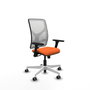 PIQUERAS Y CRESPO Silla de oficina Motilla Naranja y Blanco