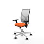 PIQUERAS Y CRESPO Silla de oficina Motilla Naranja y Blanco