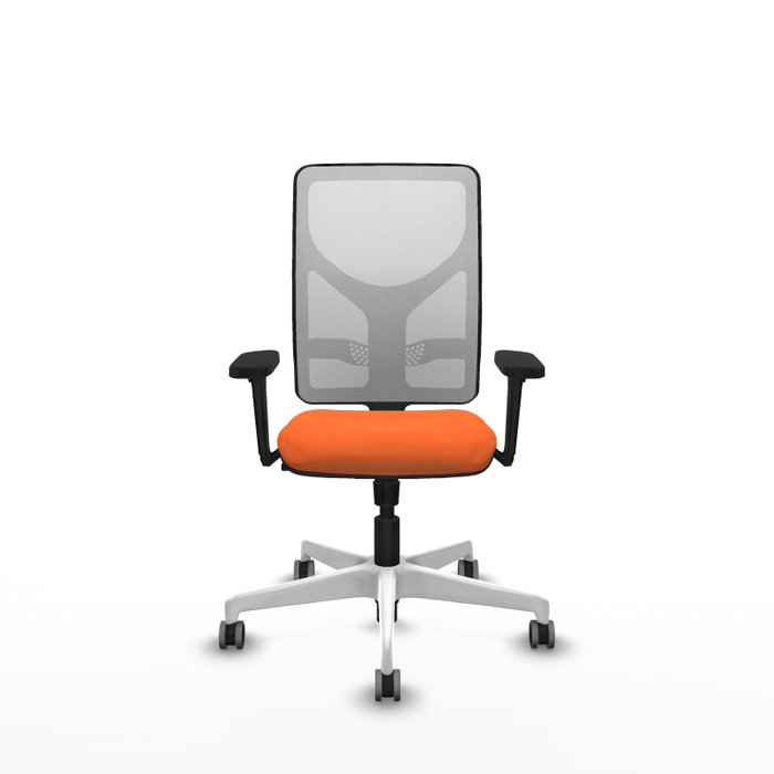 PIQUERAS Y CRESPO Silla de oficina Motilla Naranja y Blanco