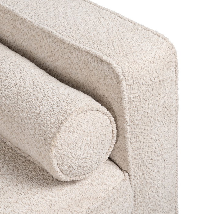 Sofá 2 Plazas Beige Tejido-Madera 172 X 91 X 84 cm