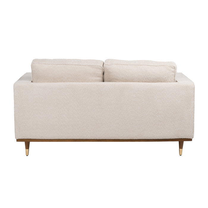 Sofá 2 Plazas Beige Tejido-Madera 172 X 91 X 84 cm