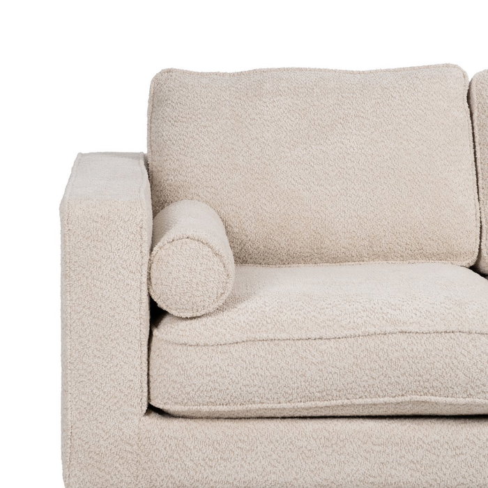 Sofá 2 Plazas Beige Tejido-Madera 172 X 91 X 84 cm