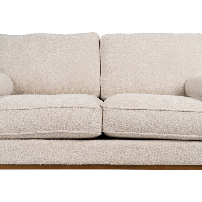 Sofá 2 Plazas Beige Tejido-Madera 172 X 91 X 84 cm