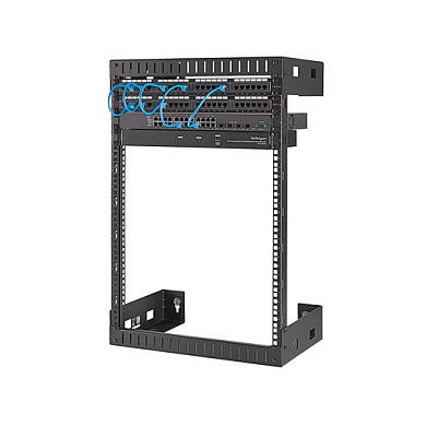 StarTech.com 15HE Rack de Pared Abierto 19" 2 Columnas 30.5cm Profundo para Redes