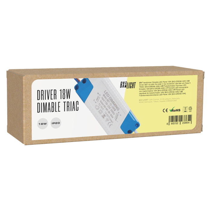 BX3 LIGHT Driver LED ABT-15-24W 24W Potencia Regulable TRIAC 280-300mA 45-84VDC Clase II