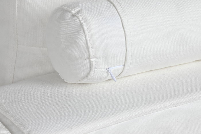 DKD Home Decor Sofá Moderno Blanco 286 x 95.5 x 57 cm Poliester y Pluma Desenfundable