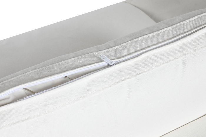 DKD Home Decor Sofá Moderno Blanco 286 x 95.5 x 57 cm Poliester y Pluma Desenfundable