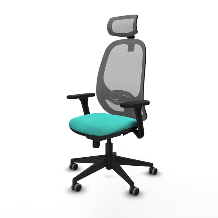 PIQUERAS Y CRESPO Silla de oficina Cilanco con mecanismo Sincro, Turquesa y Gris PIQUERAS Y CRESPO Silla de oficina Cilanco con mecanismo Sincro, Turquesa y Gris