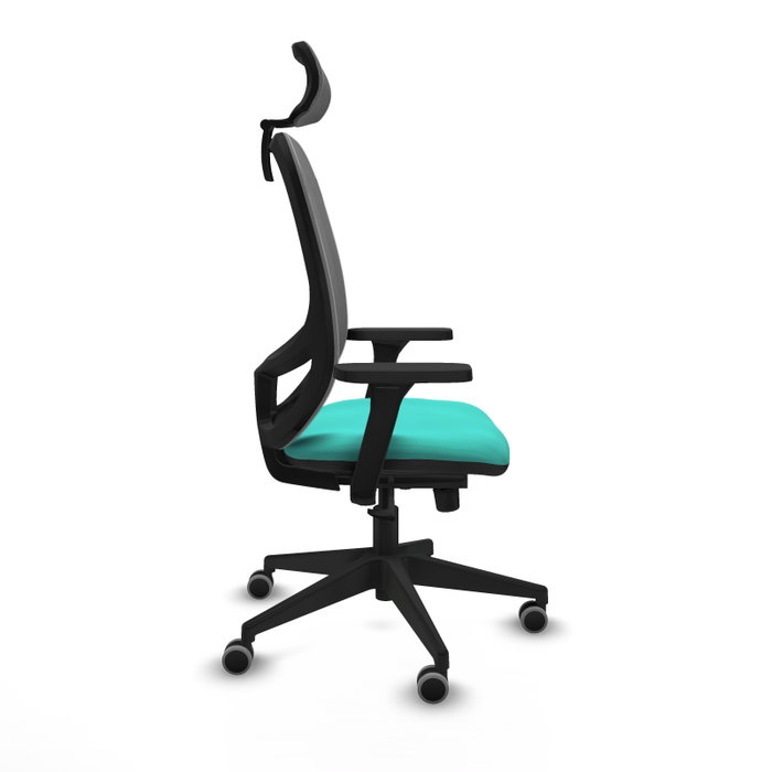 PIQUERAS Y CRESPO Silla de oficina Cilanco con mecanismo Sincro, Turquesa y Gris PIQUERAS Y CRESPO Silla de oficina Cilanco con mecanismo Sincro, Turquesa y Gris