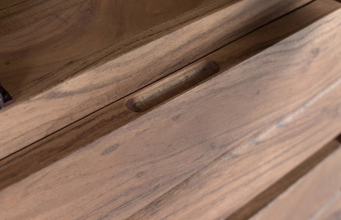 Giner y Colomer Vitrina Acacia Madera Maciza con Cristal y Cajones CAJON-18X49CM
