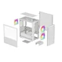 DeepCool CH360 Torre para PC Blanco, Caja micro-ATX / Mini-ITX con Ventana Lateral, 3 Ventiladores ARGB Preinstalados, Compatible con Fuente ATX