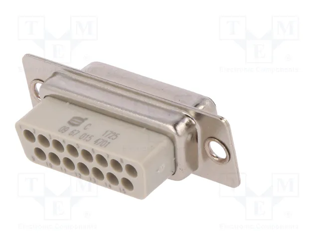 HARTING Conector D-Sub 15 pines hembra para transferencia de datos