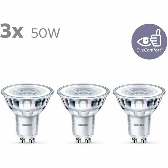 Philips Paquete de 3 bulbos GU10 LED 50W White White
