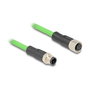 DeLOCK Cable M12 codificado D 4 pines macho a hembra PUR (TPU) 5 m
