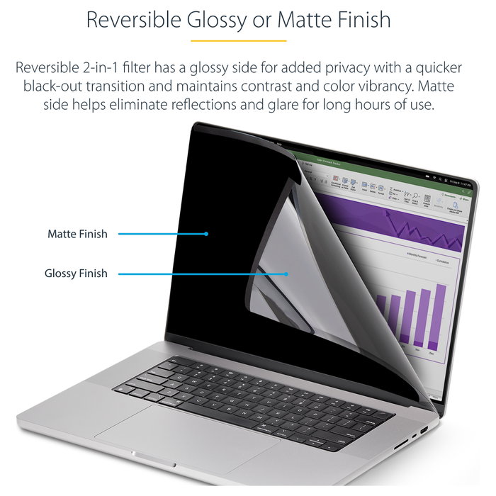 Startech Filtro de Privacidad Magnético Extraíble 15 pulgadas para MacBook Air 2023/2024