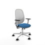 PIQUERAS Y CRESPO Silla de oficina Cilanco con mecanismo Sincro, Azul claro y Blanco